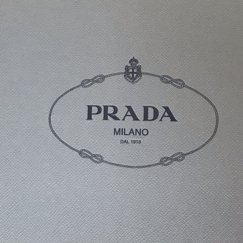 Shoe box - Prada Milano ; dusty blue is real color.